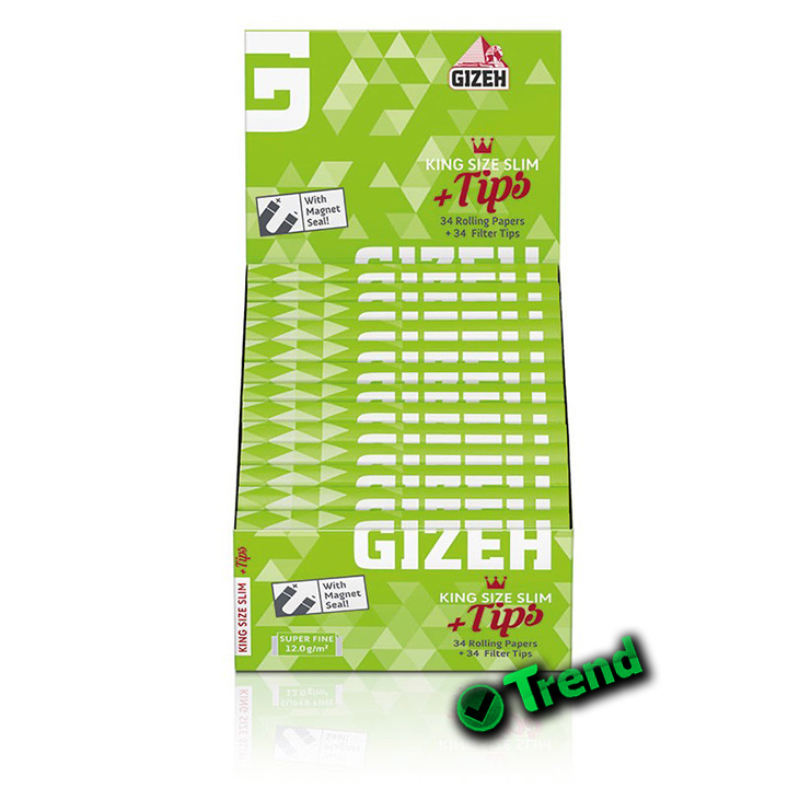 GIZEH CARTINA KSS SUPER FINE + TIPS – 26 PZ. – Trend Srl